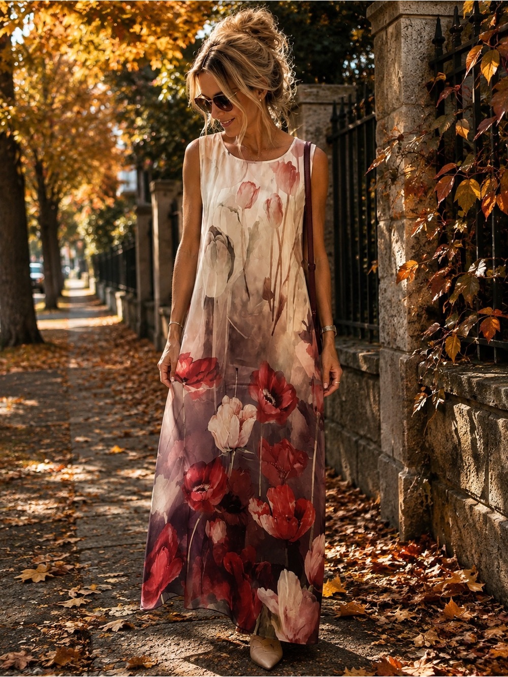 Floral Ombre Maxi Dress
